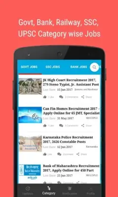 Latest Government Jobs 2018, Daily Govt Job Alerts android App screenshot 6